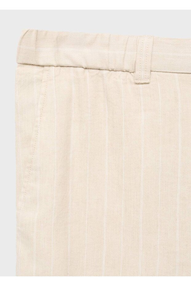 Leinenhose mit feinen Streifen - 8