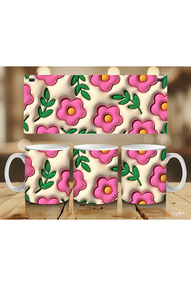 كوب بطبعة زهور - 1