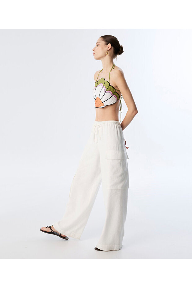 KETEN KARGO PANTOLON - 2