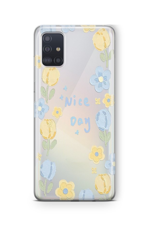 Samsung Galaxy A71 Compatible Nice Day Design Printed Transparent Case