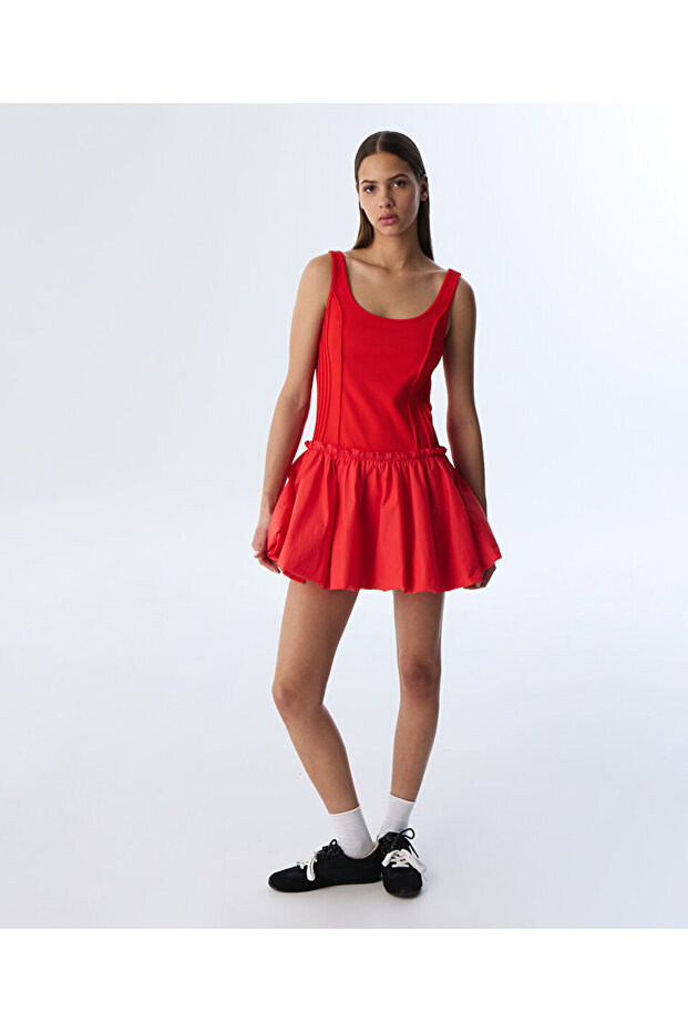 KUMAŞ MIX ELBİSE - 5