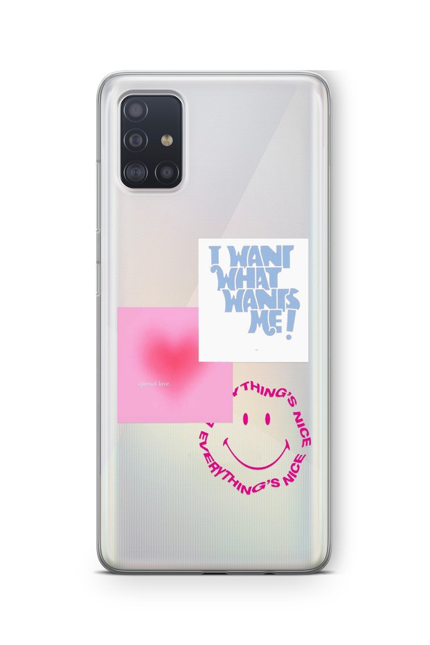 Samsung Galaxy A51 Compatible Things Nice Design Printed Transparent Case