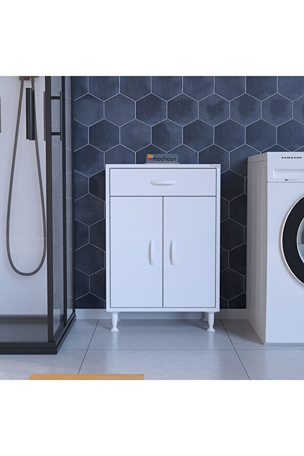 Modilayn 2 Kapaklı Tek Çekmeceli Çok Amaçlı Dolap - 3