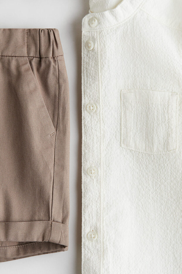 2 Parçalı Gömlek ve Şort Set - 2