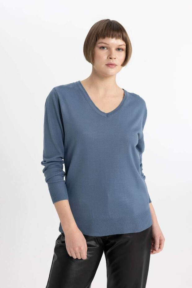 Regular Fit Triko Kazak B7865AXNS - 1