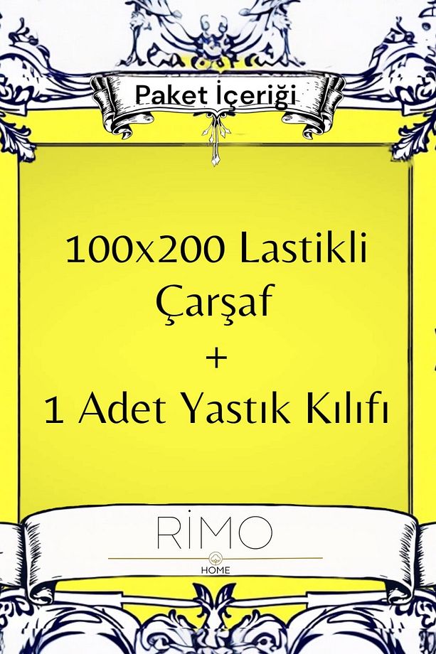 100 x 200 LASTİKLİ ÇARŞAF SETİ TEK KİŞİLİK + 1 ADET YASTIK KILIFI - 3