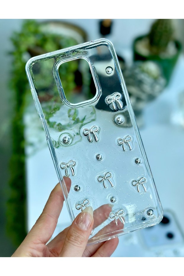 Xiaomi Redmi Note 9S - Redmi Note 9 Pro Compatible 3D Mini Bow Design Silicone Case with Toy