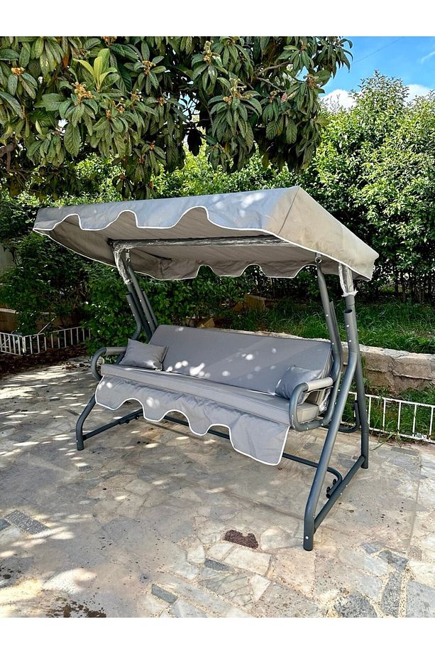 3 Kişilik Salıncak Hamak Zırh Demir - Bahçe Balkon Teras Salıncağı A Plus Ürün - 3