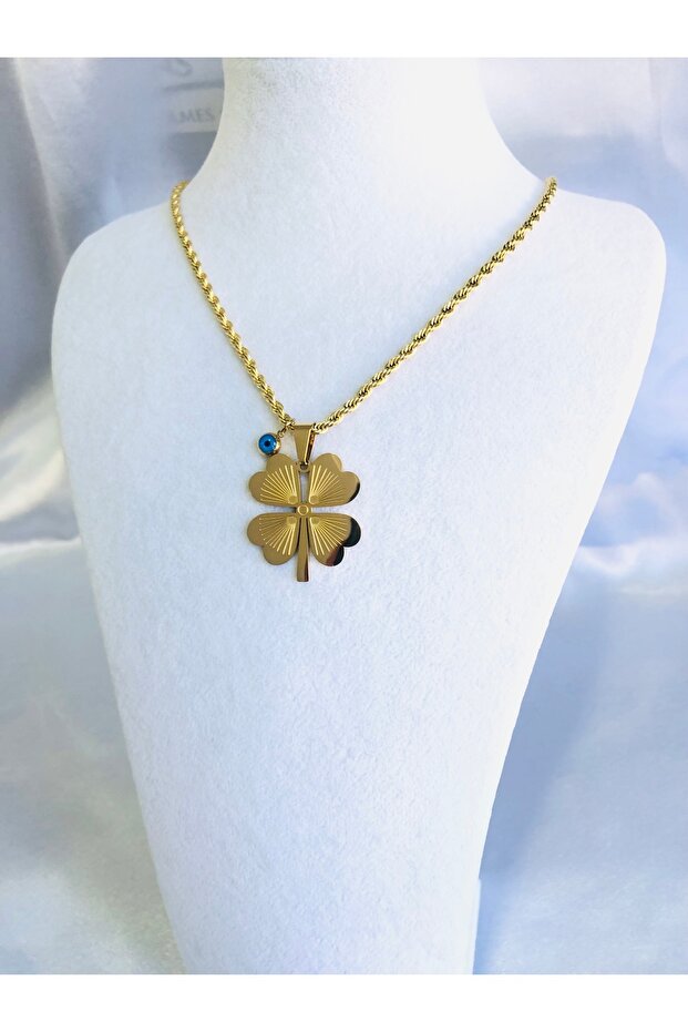 ÇELİK YONCA KOLYE - 4