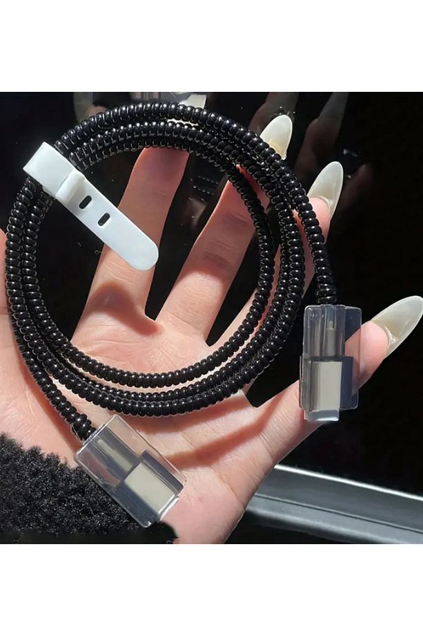 Apple-Android Type-C Kabloları İçin Kablo koruyucusu ve Sarma İpi,Kırılmayı Önlemek Samsung/Xiaomi - 1