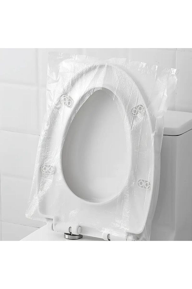 50 Adet Kullan At Klozet Poşeti Klozet Örtüsü Klozet Kapak Örtüsü Dispenseri Klozet Kapak Kağıdı - 7