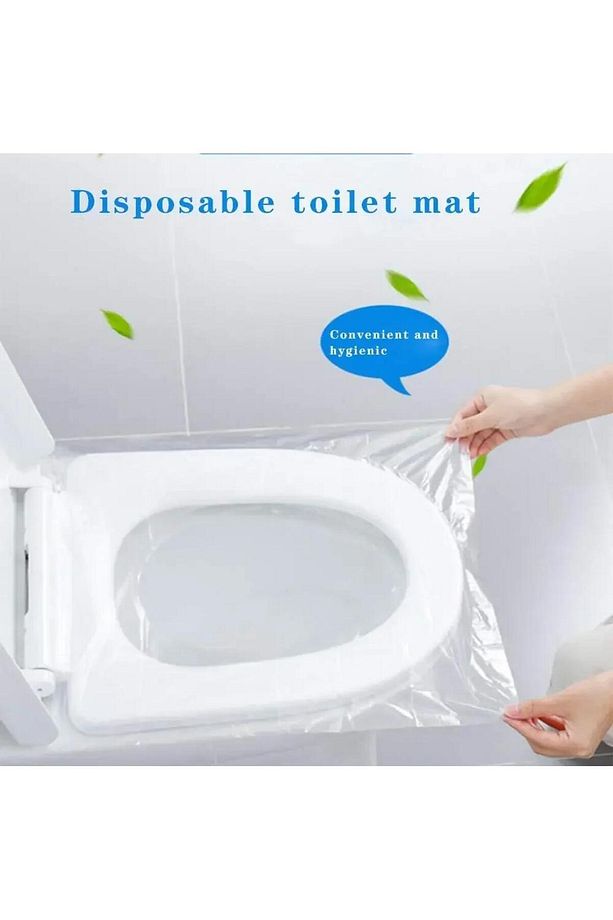 50 Adet Kullan At Klozet Poşeti Klozet Örtüsü Klozet Kapak Örtüsü Dispenseri Klozet Kapak Kağıdı - 9