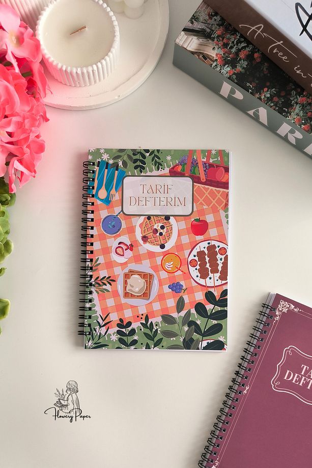 Tarif defteri Piknik Temalı , 50 yaprak/100 sayfa, Konsept defter, Notepad - 4