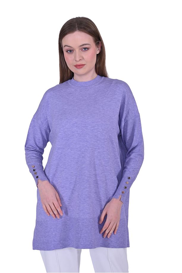 İNVEE 6882 Yün Karışımlı Lila Tunik - 2