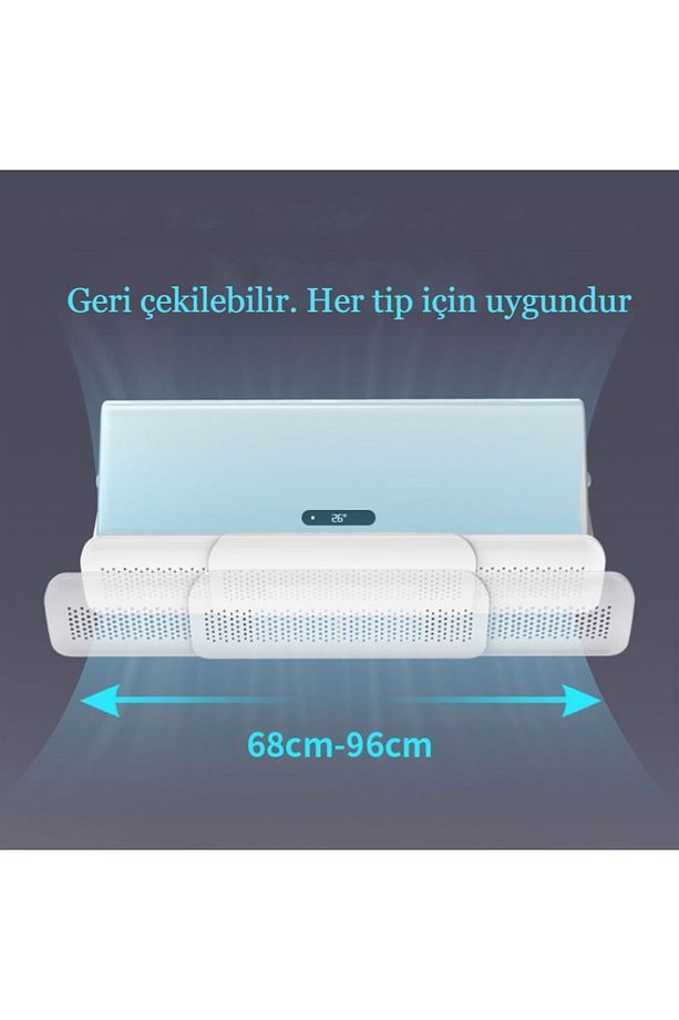 Evrensel Ayarlanabilir Klima Hava Yönlendirici Aparat Split Tipi Rüzgar Deflektörü Klima Siperliği - 5