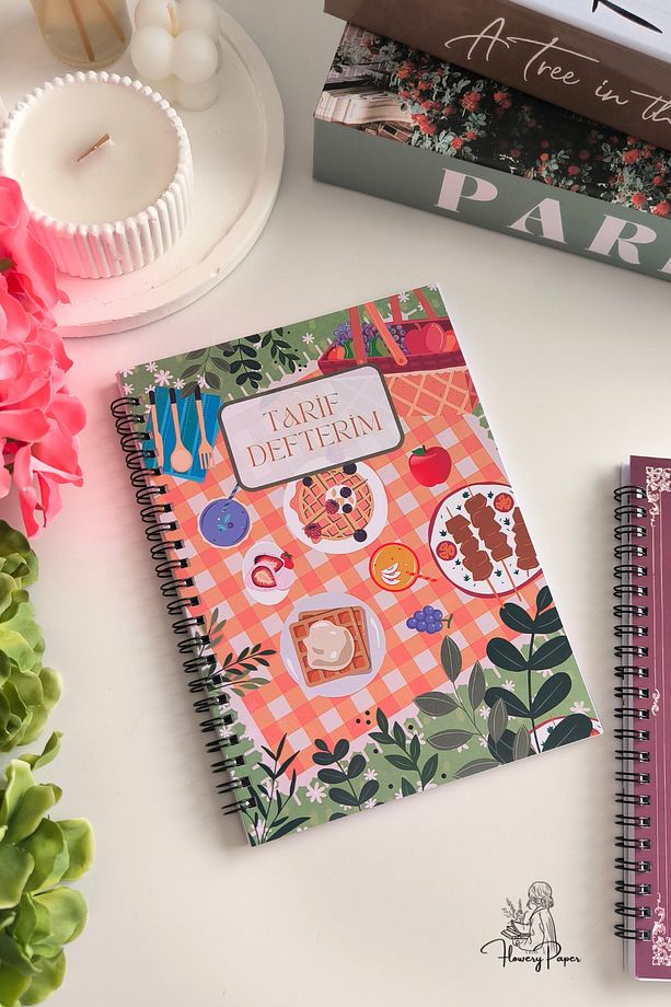 Tarif defteri Piknik Temalı , 50 yaprak/100 sayfa, Konsept defter, Notepad - 5