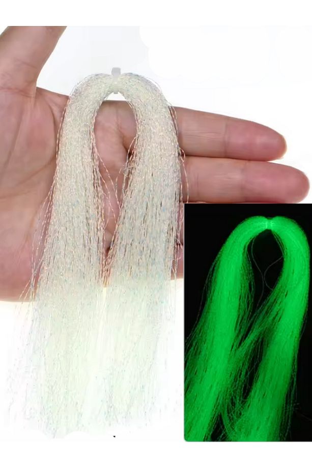 Beyaz Fosforlu Karanlıkta Parlayan Glow Luminous in The Dark Ultraviyole UV Neon 1 Poşet Çapari Simi - 1