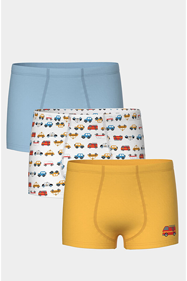 Lcw Kids White Boys' Boxers with Elastic Waist 3Pcs