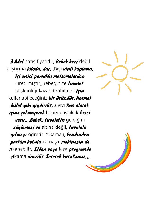 Alıştırma Külodu 3 Adet Yıkanabilir - 7