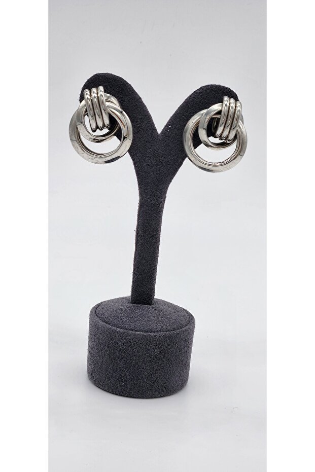 Silver düğüm küpe