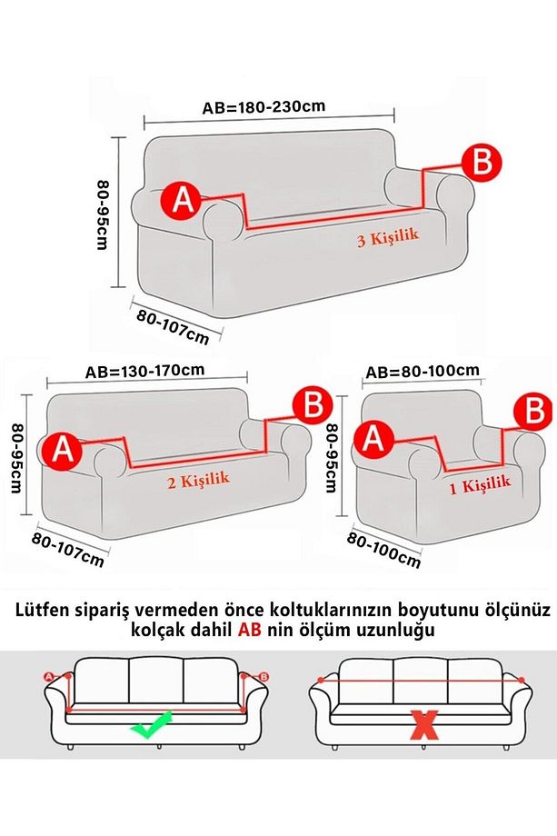 Streç Lastikli Esnek Yıkanabilir Pamuklu Jakarlı Berjer Koltuk Örtüsü (TEK KİŞİLİK KOLTUK İÇİN) - 4