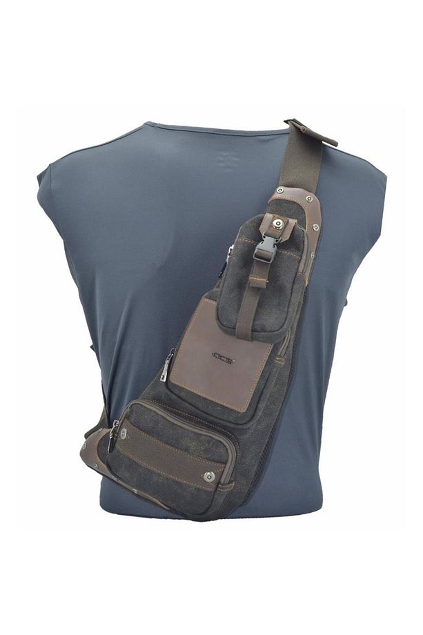 Ccs Kanvas Kumaş Sırt Çantası Body Bag Siyah - 3