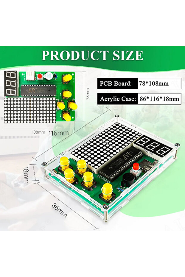 مجموعة أدوات صنع ألعاب البكسل DIY مشروع لحام إلكترونيات DIY تعلم التجميع مع... - 6