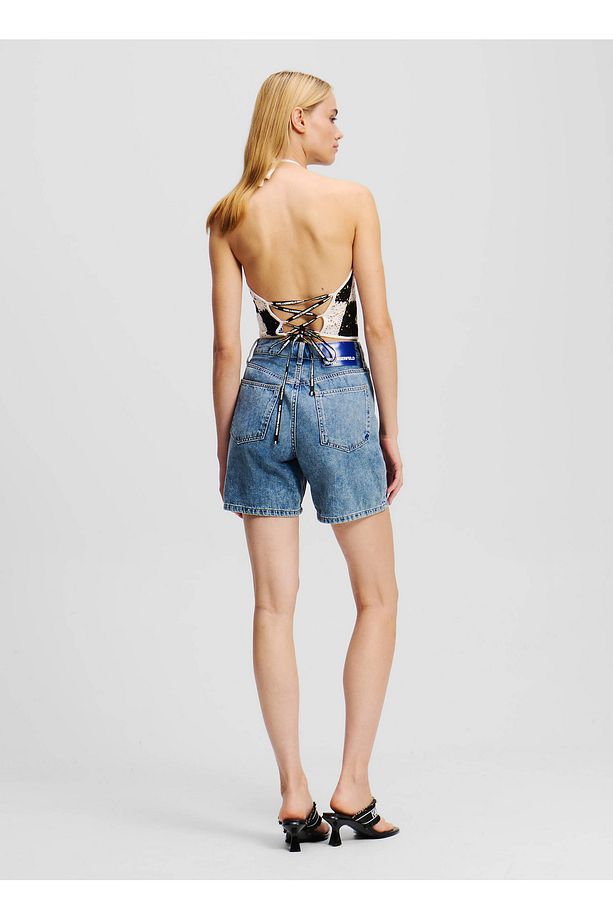 Jeans Yüksek Bel Normal Mavi Kadın Denim Şort A2W10041 - 4