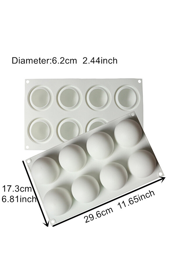 6.2cm ball Silicone Chocolate Mold Silicon Ball Cake Moulds 3D Half Sphere Candy Truffle Baking Tray