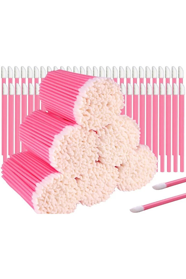 TS-pink-100pcs 100 قطعة من أدوات تطبيق أحمر الشفاه الخالية من الوبر للاستخدام مرة واحدة، أدوات اختبار أحمر الشفاه، أدوات تطبيق أحمر الشفاه