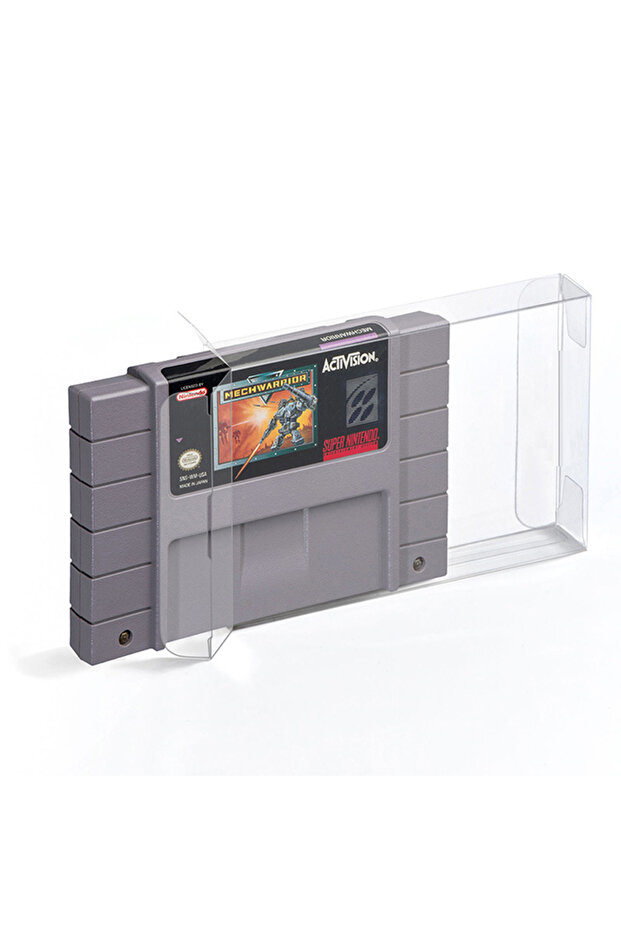 10 قطع 10 قطع من غلاف واقي شفاف من البلاستيك PET لغطاء SNES N64 CIB