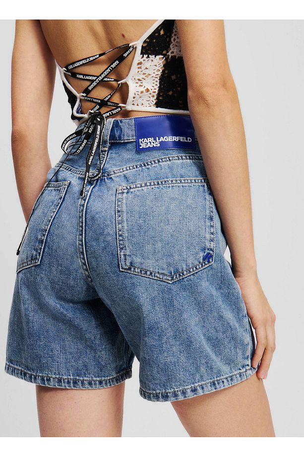 Jeans Yüksek Bel Normal Mavi Kadın Denim Şort A2W10041 - 3