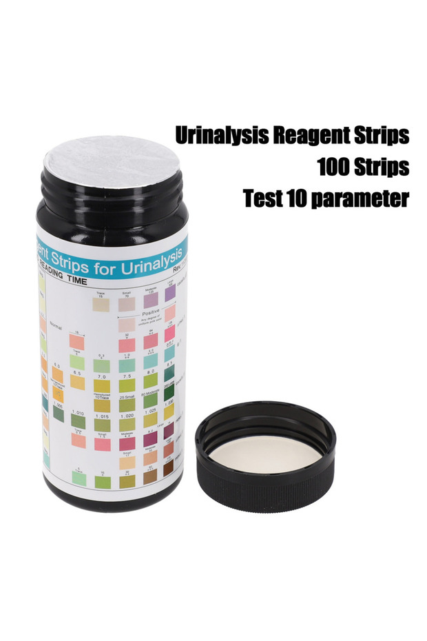 100 شريط تحليل البول URS-10T Reagent شرائط اختبار البول 10 معلمات شرائط اختبار البول كريات الدم البيضاء البروتين P...
