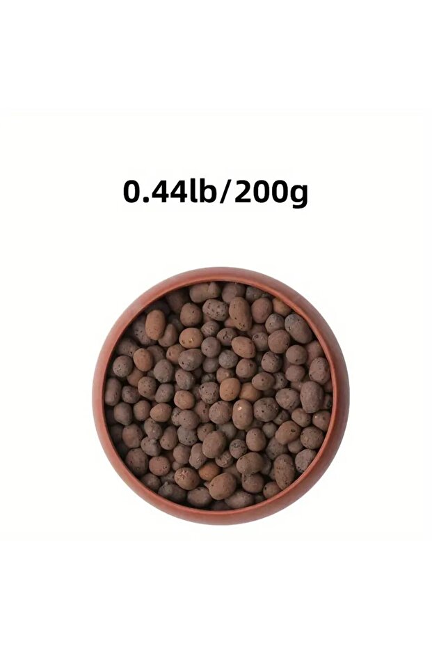 200G Garden Hydroponic Expanded Clay Pebbles – Organic Ceramic Oval Pellets for Pots, Planters,Orchi