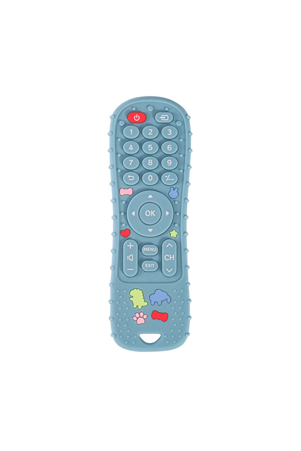 blue 1PC Silicone Baby Toys TV Remote Control Shape Teether Toy BPA Free Silicone Teething Chewing T