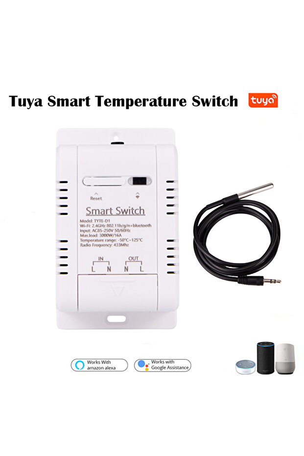 مفتاح Tuya الذكي Tuya eWelink Smart Switch TH16 RF433 مفتاح التحكم عن بعد 16A درجة الحرارة والرطوبة