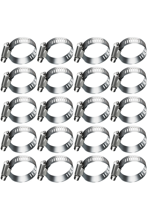 19-29mm-15pcs 10-30pcs Hose Clamps Stainless Steel Adjustable Worm Gear Pip Tube Tool For Water Pipe