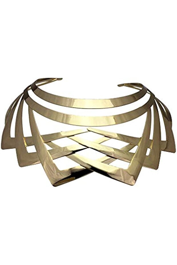 45cm Gold Gothic Alloy Choker Necklaces Simple Statement Short African Necklace Chokers Collar Fashi