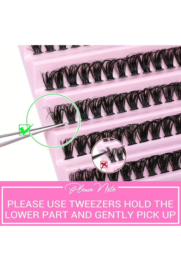 MIX MJ 50P DIY Lash Clusters 140pcs D Curl Lash Extension Clusters 8-16mm Individual Lashes That Loo - 5