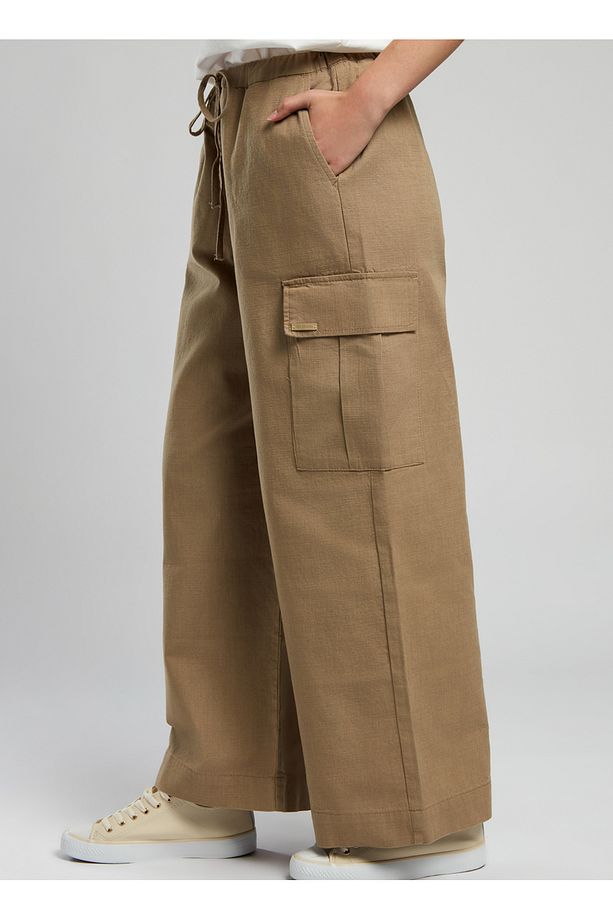 Standart Bel Straight Deve Tüyü Kadın Pantolon 252 LCF 221004 PATRICIA A. CAMEL - 3