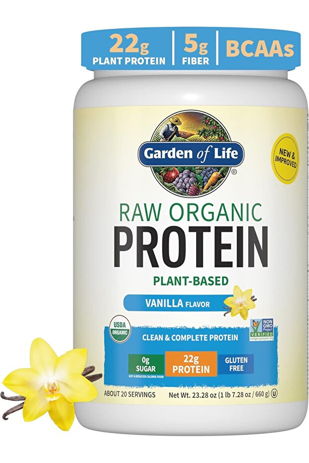 Raw Organic Protein Vanilla Powder, 20 Servings