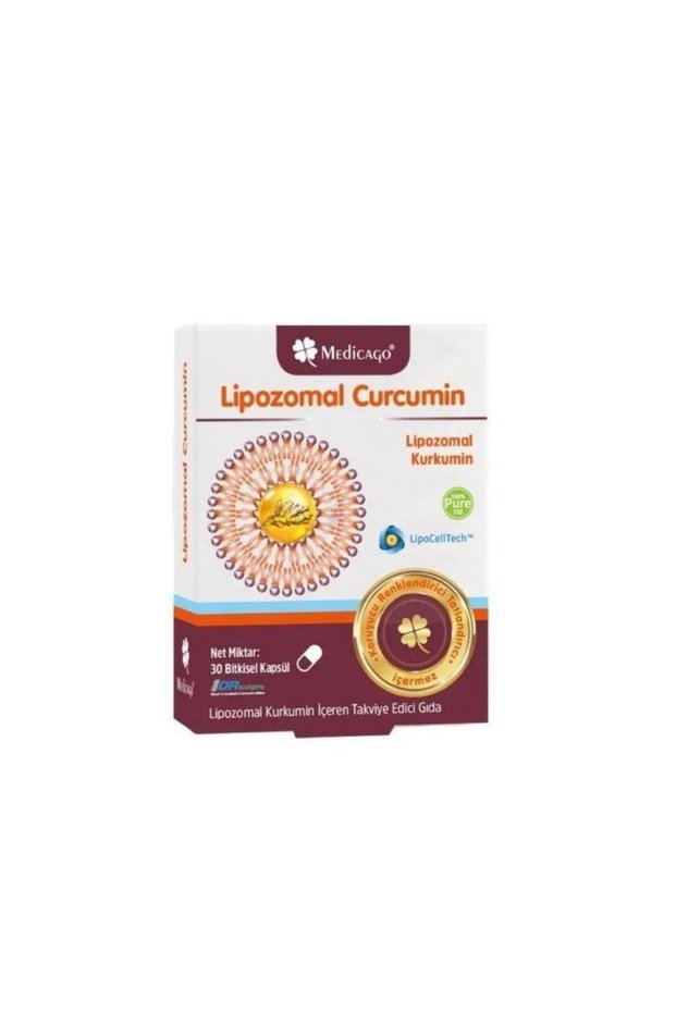 Food Supplement Containing Liposomal Curcumin 30 Herbal Capsules