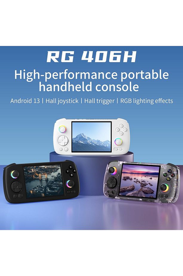 RG 406H Retro El Oyun ı Konsolu 4 Inç HD Ekran Bluetooth WIFI 8G + 128G Android 13 512G PSP PS2 - 1