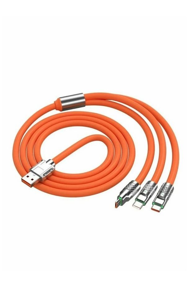3in1 Phone Android Samsung Manyetik Mıknatıslı Şarj Kablosu Micro Usb Type-c Uyumlu Kafkef - 1