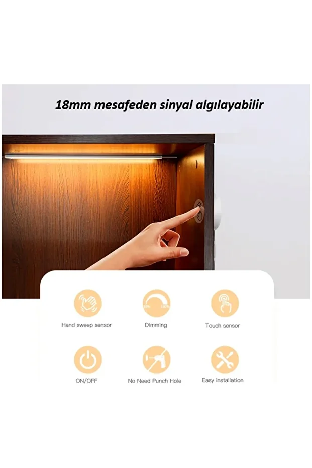10 adet Ahşap Arkası On-Off Dimmer Dokunmatik Sensör Diyez Elektronik ve Aydınlatma - 4