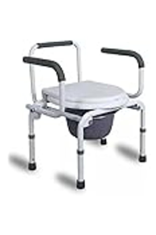 Steel Folding Bathroom Stool with Adjustable Height and Backrest for Elderly