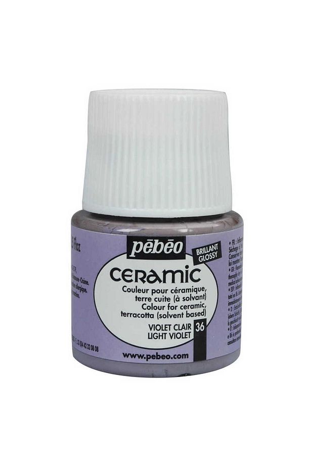 Solvent Bazlı Seramik Boya 45ml Şişe - 36 Light Violet - 1