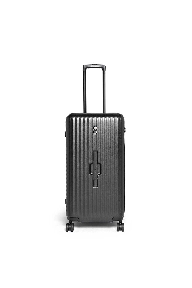 Celestra 75cm Hardcase Non-Expandable 4 Double Wheel Check-In Luggage Trolley Black