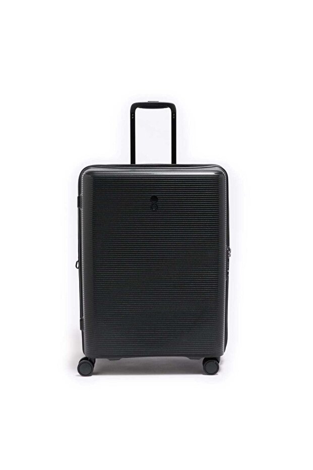 Forza 65cm 4 Double Wheel Hardcase Expandable Check-in Luggage Trolley Black