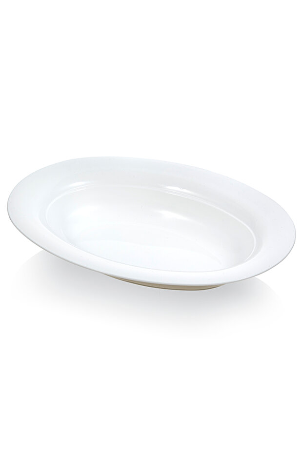 طبق تقديم بلاستيكي أبيض - 2